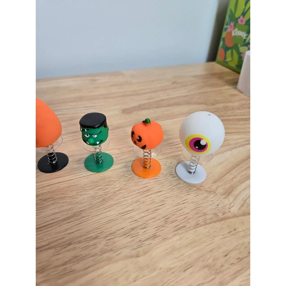 24 Pack Halloween Popper Toys Jump Up Spring Fidget Party Favors Bulk Spooky Set